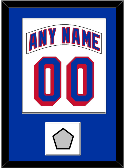 New York Nameplate & Number (Back) Combined, With 1994 Stanley Cup Finals Patch - Home White (1990-2004) - Essential Tier 1