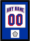 New York Nameplate & Number (Back) Combined, With 1994 Stanley Cup Finals Patch - Home White (1990-2004) - Single Mat 1