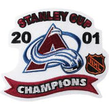 Colorado Nameplate & Number (Back) With Stanley Cup Champions Patch - Home White (1999-2001) - Double Mat 2