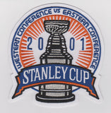 Colorado Nameplate & Number (Back) With Stanley Cup Finals Patch - Home White (1995-1996) - Triple Mat 3