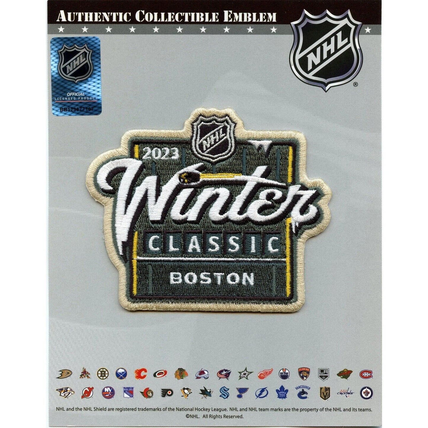 Pittsburgh Nameplate & Number (Back) Combined With Jersey Patch - 2023 Winter Classic Tan - Essential Tier 1