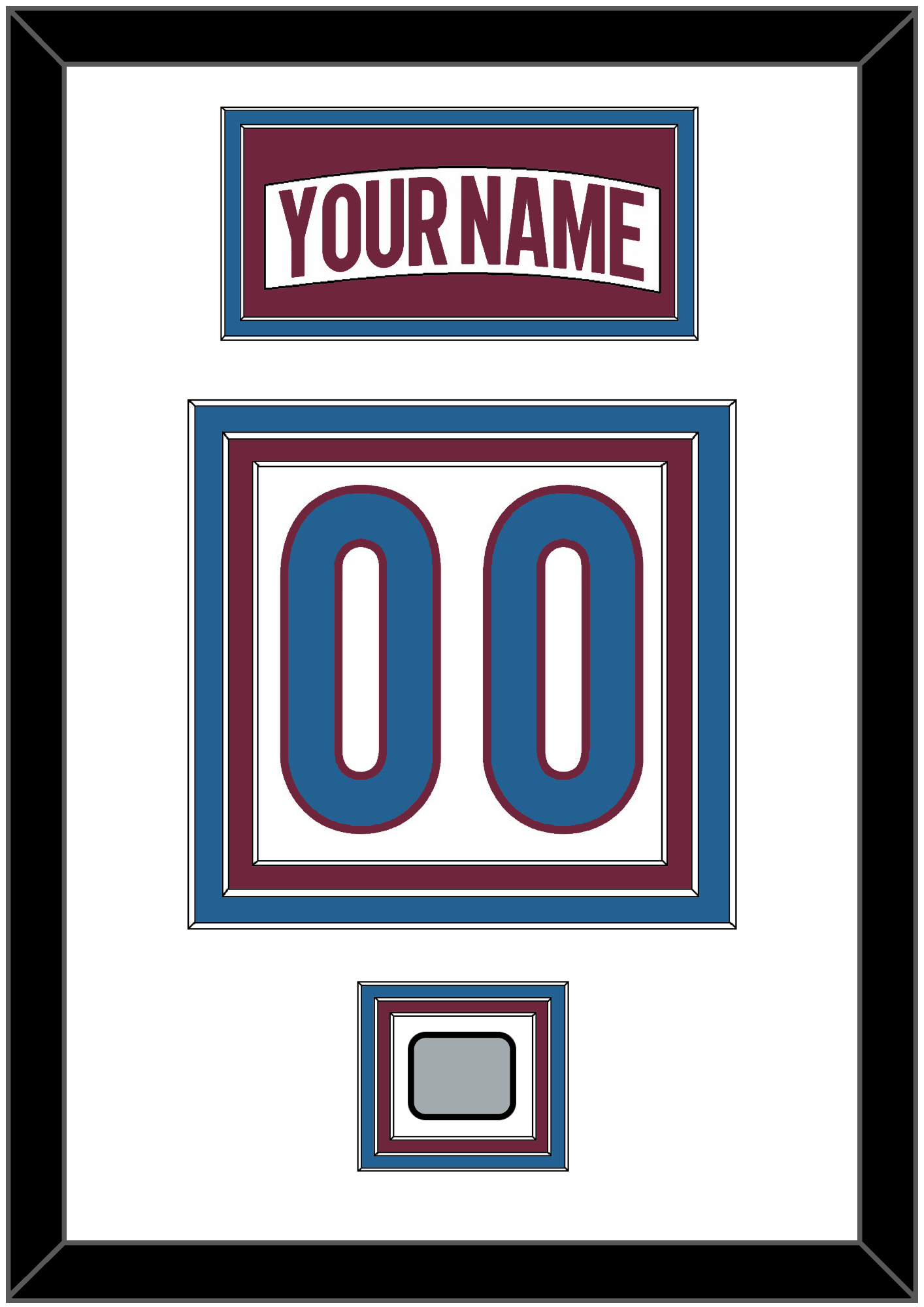 Colorado Nameplate & Number (Back) With Stanley Cup Finals Patch - Road White - Premier Tier 1