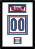 Colorado Nameplate & Number (Back) With Stanley Cup Finals Patch - Road White - Triple Mat 1