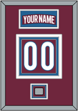 Colorado Nameplate & Number (Back) With Stanley Cup Champions Patch - Home Burgundy - Triple Mat 2