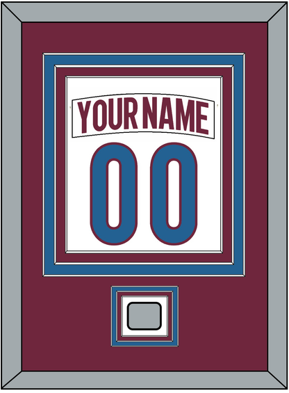 Colorado Nameplate & Number (Back) Combined, With Stanley Cup Finals Patch - Road White - Premier Tier 2