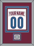 Colorado Nameplate & Number (Back) Combined, With Stanley Cup Finals Patch - Road White - Triple Mat 2