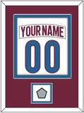 Colorado Nameplate & Number (Back) Combined, With Stanley Cup Champions Patch - Road White - Double Mat 3