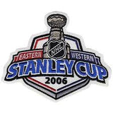Carolina Nameplate & Number (Back) Combined, With Stanley Cup Finals Patch - Road White (2000-2007) - Triple Mat 1