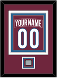 Colorado Nameplate & Number (Back) Combined, With Stanley Cup Finals Patch - Home Burgundy - Triple Mat 2