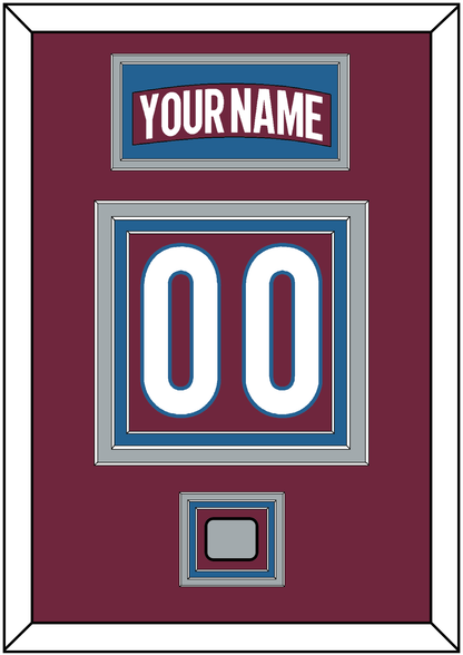 Colorado Nameplate & Number (Back) With Stanley Cup Champions Patch - Home Burgundy - Premier Tier 3