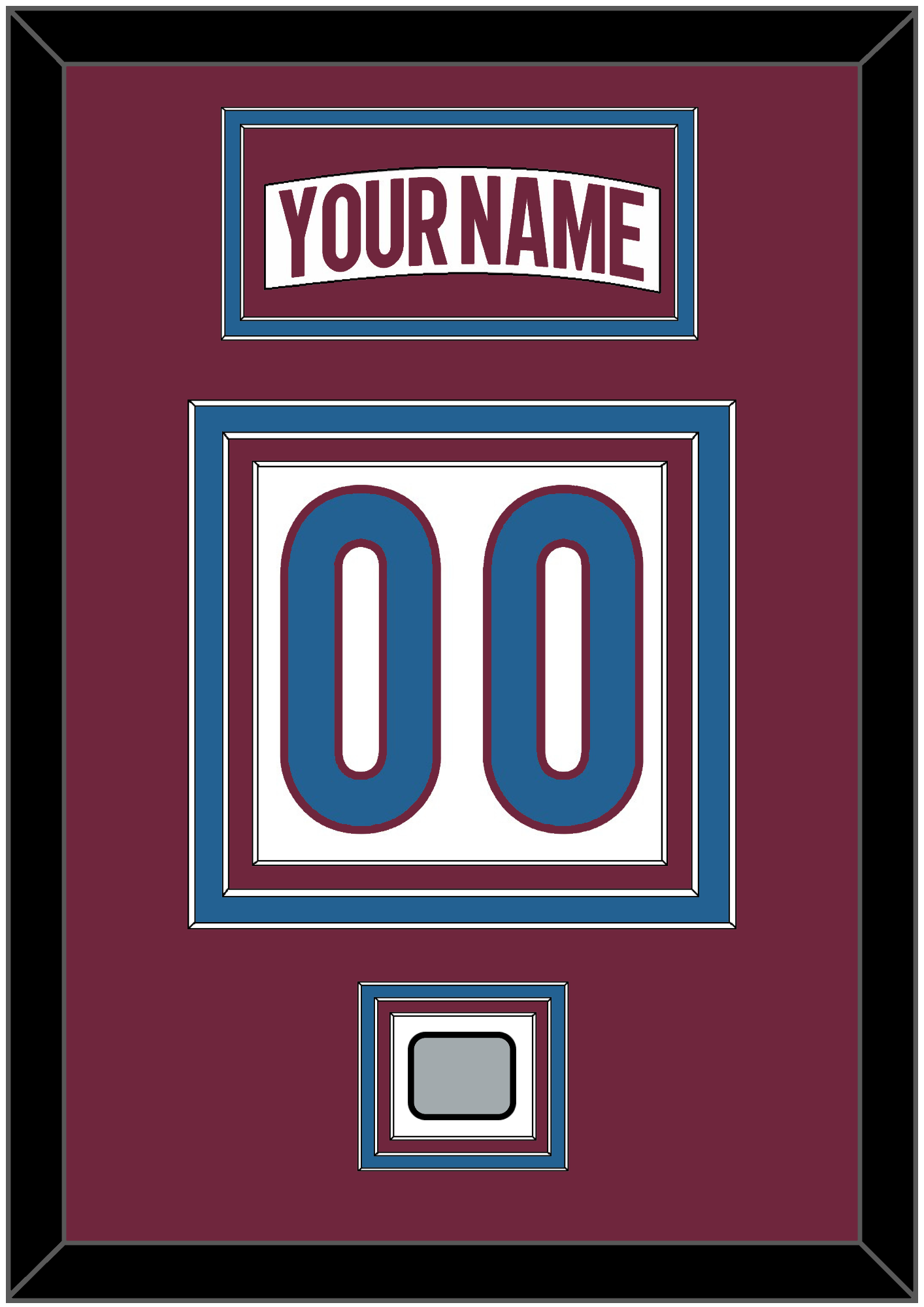 Colorado Nameplate & Number (Back) With Stanley Cup Finals Patch - Road White - Premier Tier 3