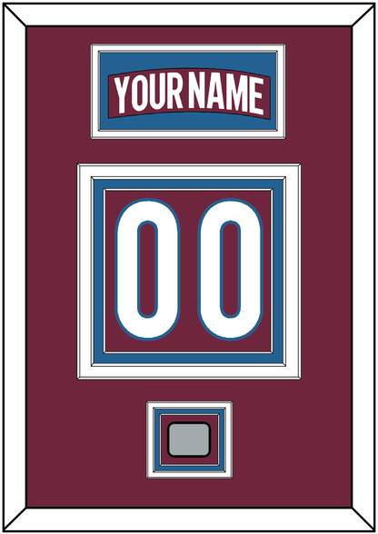 Colorado Nameplate & Number (Back) With Stanley Cup Finals Patch - Home Burgundy - Premier Tier 2