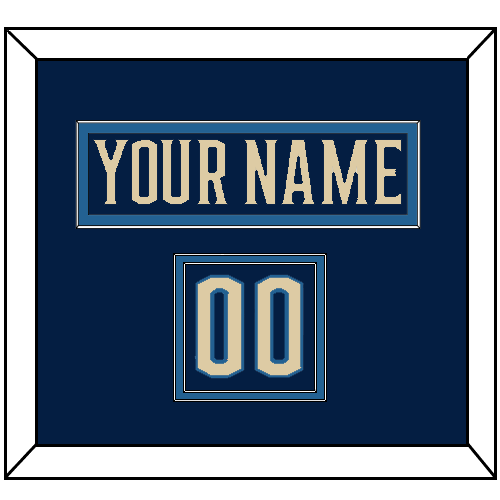 Columbus Nameplate & Number (Shoulder) - Alternate Navy Blue - Double Mat 2