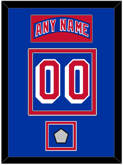 New York Nameplate & Number (Back) With 1994 Stanley Cup Finals Patch - Road Blue (1990-2004) - Signature Tier 2