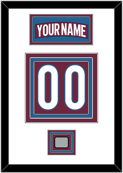 Colorado Nameplate & Number (Back) With Stanley Cup Finals Patch - Home Burgundy - Premier Tier 1