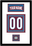 Colorado Nameplate & Number (Back) With Stanley Cup Finals Patch - Home Burgundy - Triple Mat 1