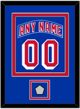 New York Nameplate & Number (Back) Combined, With 1994 Stanley Cup Finals Patch - Road Blue (1990-2004) - Double Mat 2