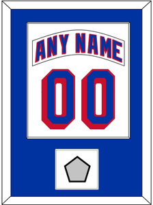 New York Nameplate & Number (Back) Combined, With 1994 Stanley Cup Finals Patch - Home White (1990-2004) - Single Mat 1