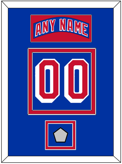 New York Nameplate & Number (Back) With 1994 Stanley Cup Finals Patch - Road Blue (1990-2004) - Signature Tier 2