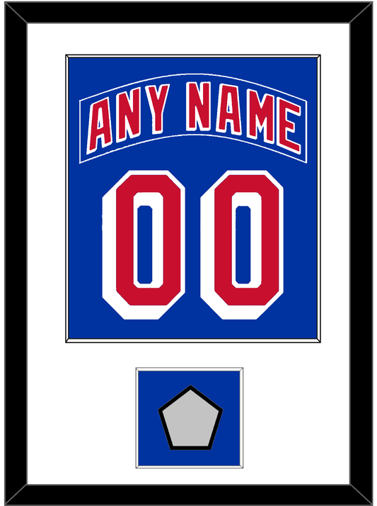 New York Nameplate & Number (Back) Combined, With 1994 Stanley Cup Finals Patch - Road Blue (1990-2004) - Essential Tier 1