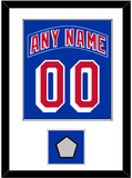 New York Nameplate & Number (Back) Combined, With 1994 Stanley Cup Finals Patch - Road Blue (1990-2004) - Single Mat 1