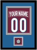 Colorado Nameplate & Number (Back) Combined, With Stanley Cup Finals Patch - Home Burgundy - Double Mat 3