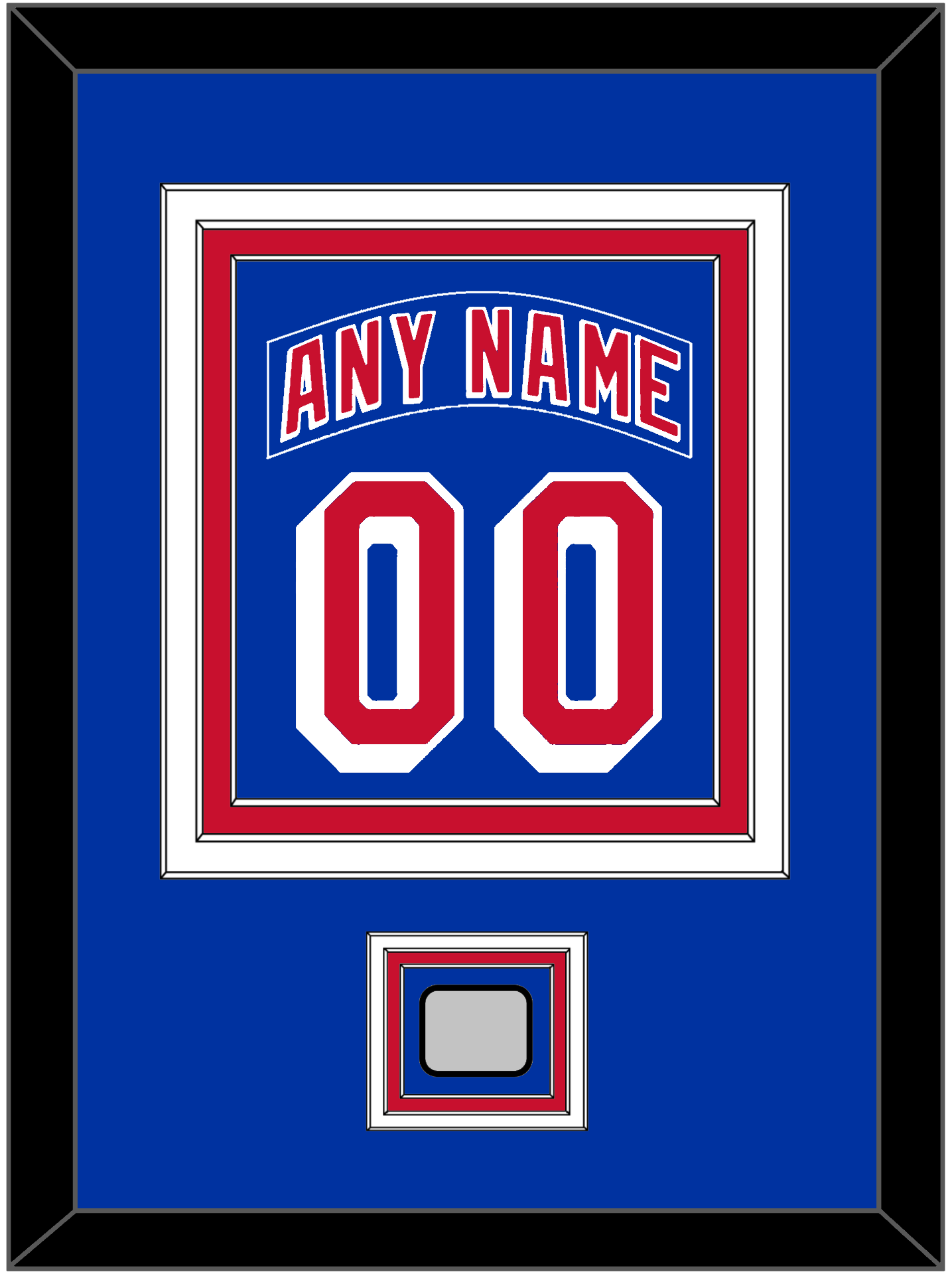 New York Nameplate & Number (Back) Combined, With 1994 Stanley Cup Finals Patch - Road Blue (1990-2004) - Premier Tier 2