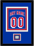 New York Nameplate & Number (Back) Combined, With 1994 Stanley Cup Finals Patch - Road Blue (1990-2004) - Triple Mat 2