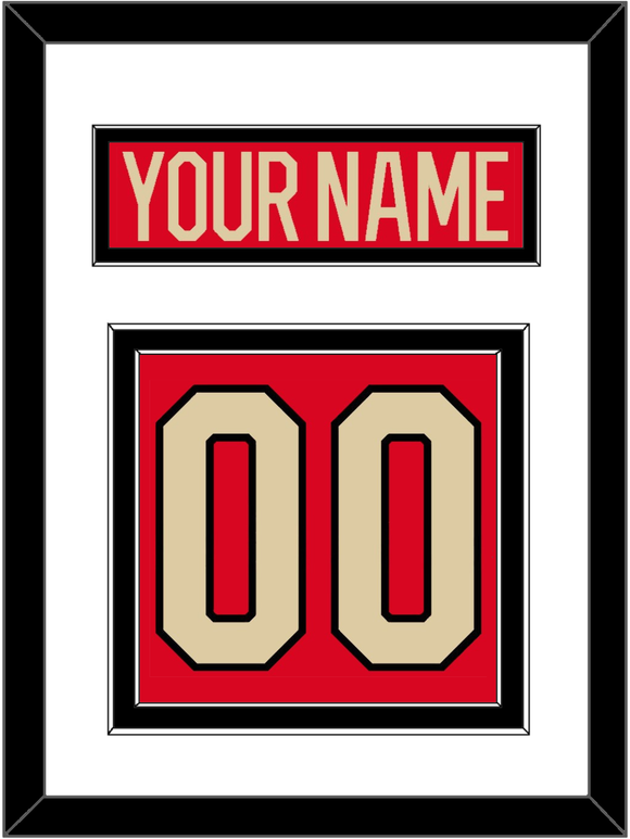 Canada Men's Hockey Nameplate & Number (Back) - 2025 4 Nations Red - Double Mat 1