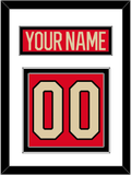 Canada Men's Hockey Nameplate & Number (Back) - 2025 4 Nations Red - Double Mat 1