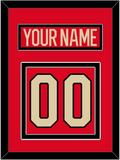 Canada Men's Hockey Nameplate & Number (Back) - 2025 4 Nations Red - Double Mat 2