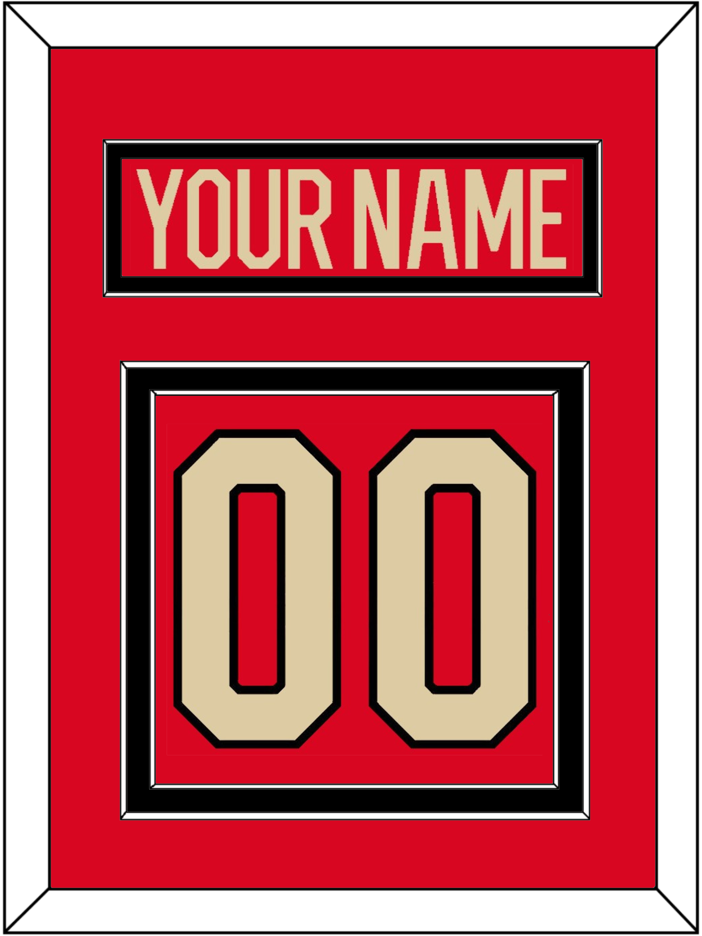 Canada Men's Hockey Nameplate & Number (Back) - 2025 4 Nations Red - Signature Tier 2