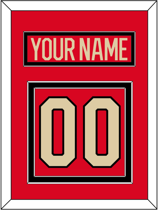 Canada Men's Hockey Nameplate & Number (Back) - 2025 4 Nations Red - Signature Tier 2