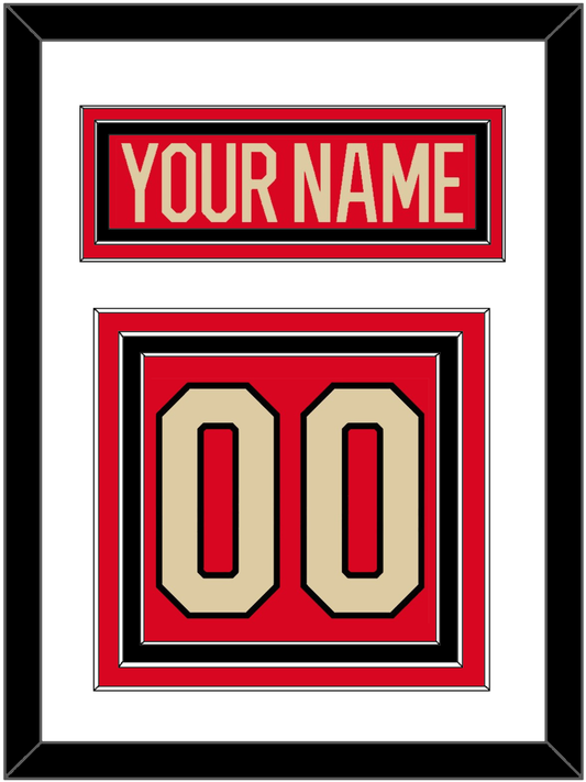 Canada Men's Hockey Nameplate & Number (Back) - 2025 4 Nations Red - Premier Tier 1