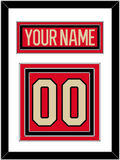 Canada Men's Hockey Nameplate & Number (Back) - 2025 4 Nations Red - Triple Mat 1