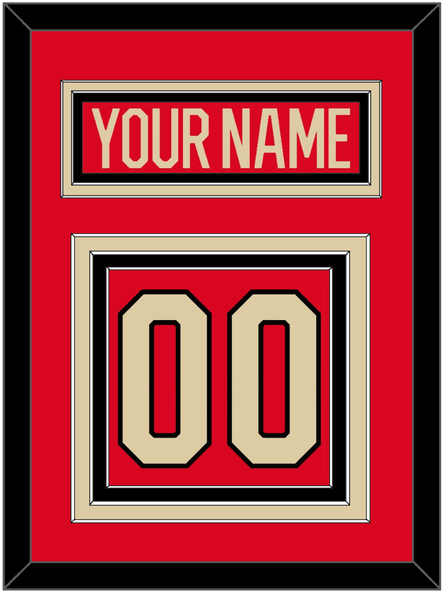 Canada Men's Hockey Nameplate & Number (Back) - 2025 4 Nations Red - Premier Tier 2