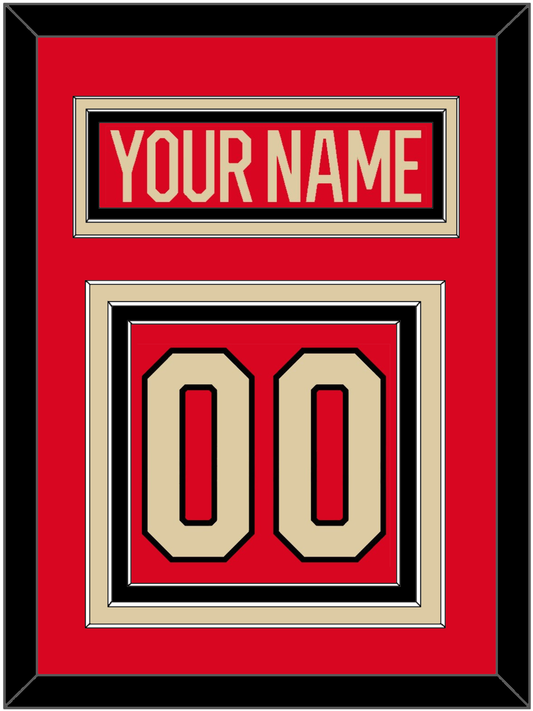 Canada Men's Hockey Nameplate & Number (Back) - 2025 4 Nations Red - Premier Tier 2