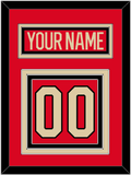 Canada Men's Hockey Nameplate & Number (Back) - 2025 4 Nations Red - Triple Mat 2