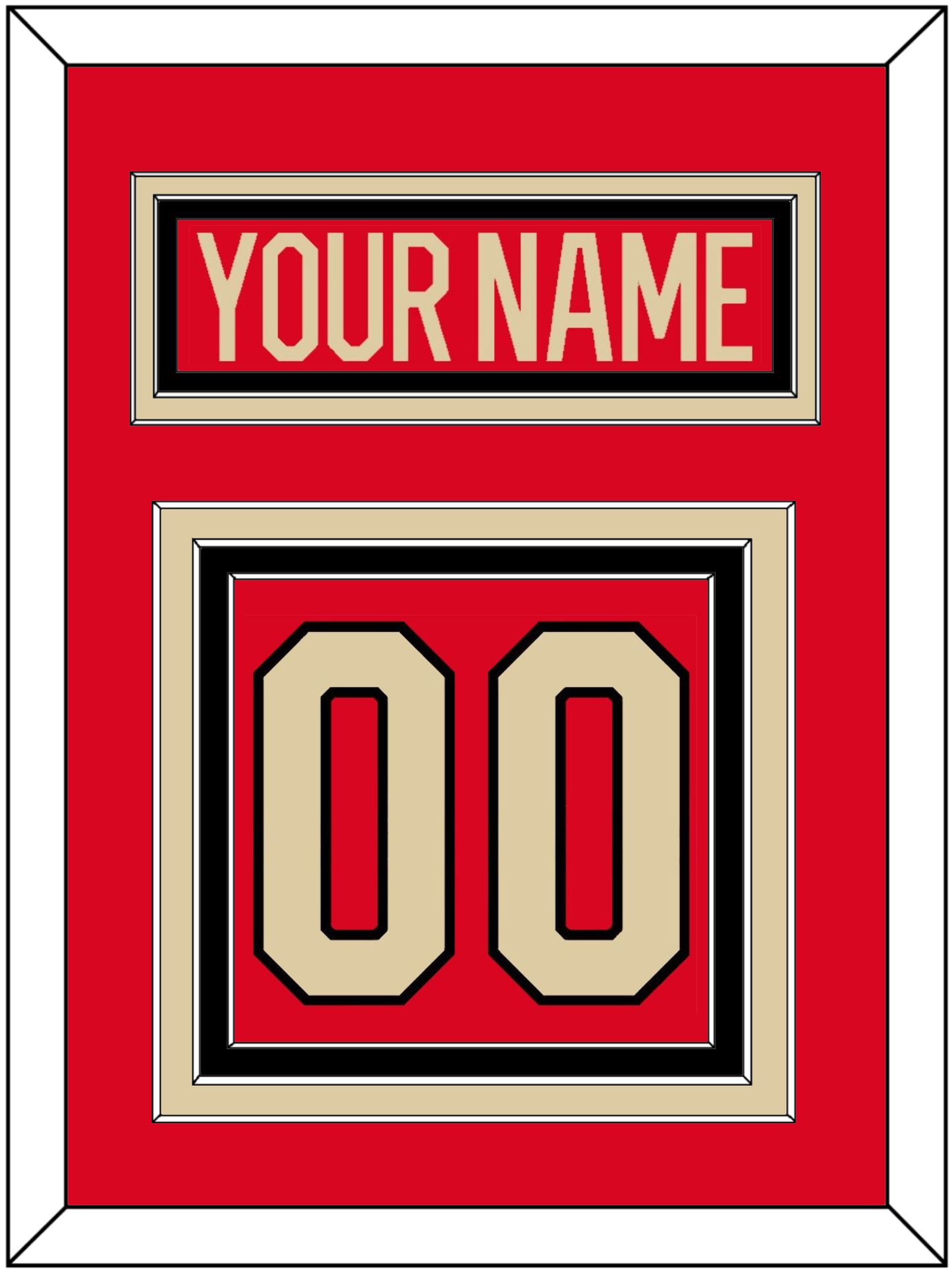 Canada Men's Hockey Nameplate & Number (Back) - 2025 4 Nations Red - Premier Tier 2