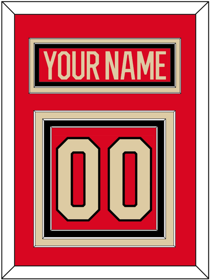 Canada Men's Hockey Nameplate & Number (Back) - 2025 4 Nations Red - Premier Tier 2