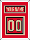 Canada Men's Hockey Nameplate & Number (Back) - 2025 4 Nations Red - Triple Mat 2
