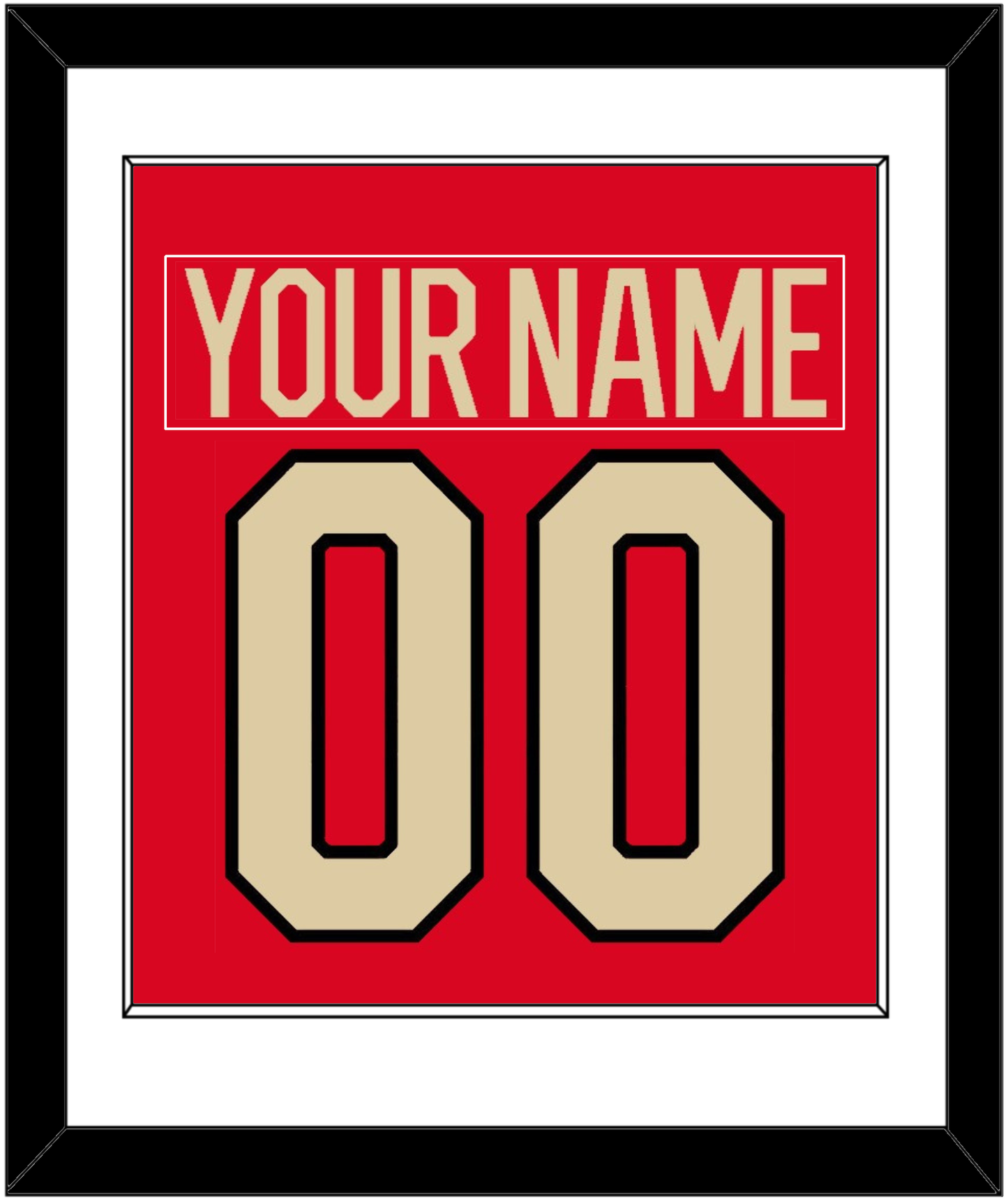 Canada Men's Hockey Nameplate & Number (Back) Combined - 2025 4 Nations Red - Essential Tier 1