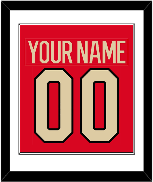 Canada Men's Hockey Nameplate & Number (Back) Combined - 2025 4 Nations Red - Essential Tier 1