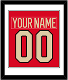 Canada Men's Hockey Nameplate & Number (Back) Combined - 2025 4 Nations Red - Single Mat 1