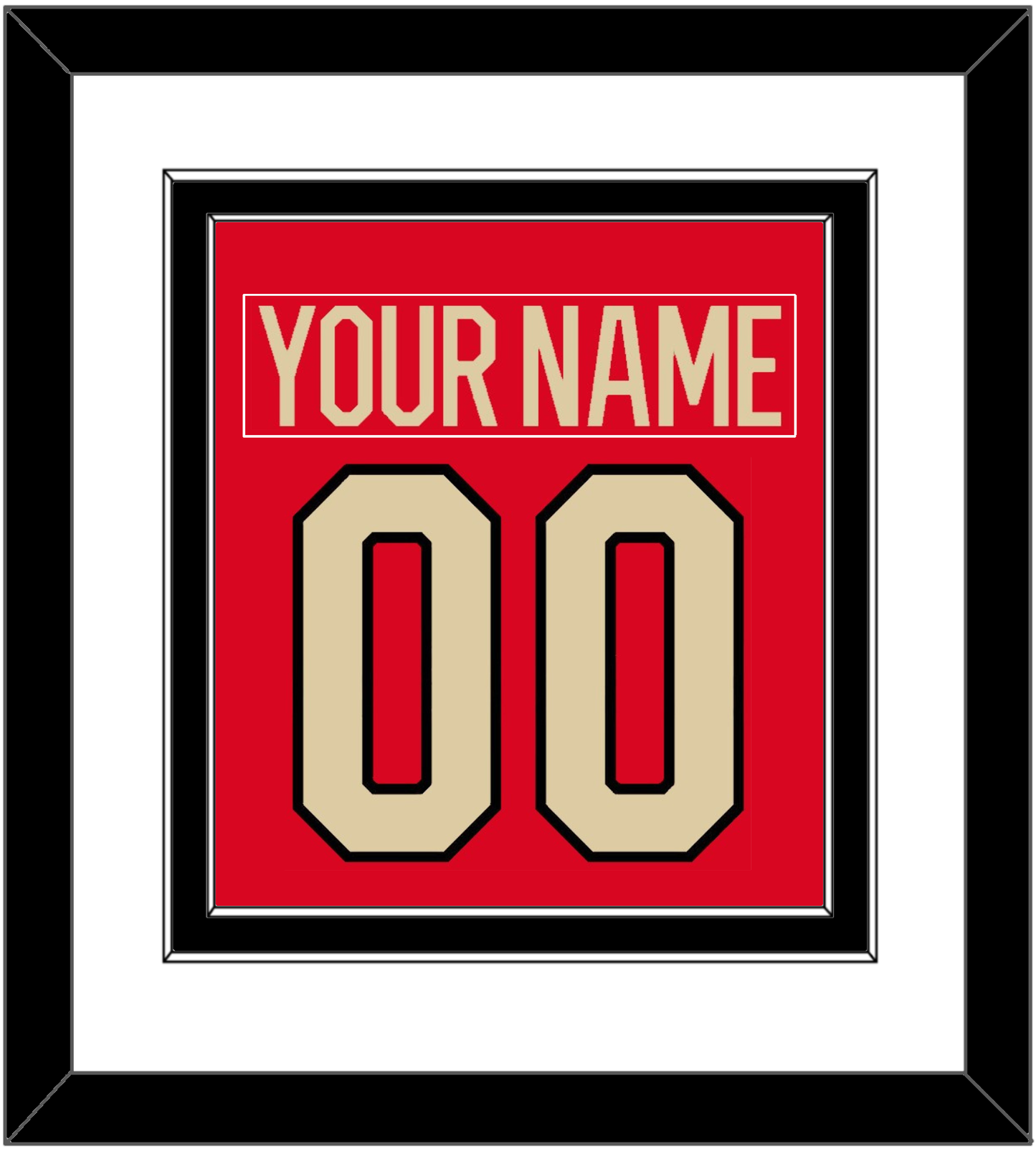 Canada Men's Hockey Nameplate & Number (Back) Combined - 2025 4 Nations Red - Signature Tier 1