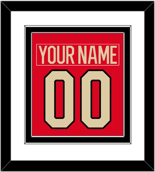 Canada Men's Hockey Nameplate & Number (Back) Combined - 2025 4 Nations Red - Signature Tier 1