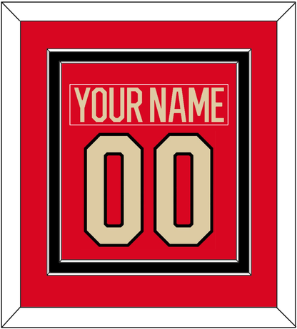 Canada Men's Hockey Nameplate & Number (Back) Combined - 2025 4 Nations Red - Signature Tier 2