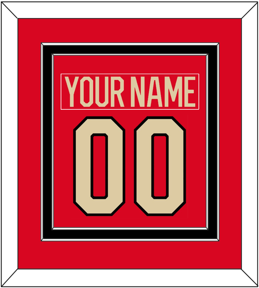Canada Men's Hockey Nameplate & Number (Back) Combined - 2025 4 Nations Red - Signature Tier 2