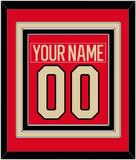 Canada Men's Hockey Nameplate & Number (Back) Combined - 2025 4 Nations Red - Triple Mat 2