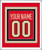 Canada Men's Hockey Nameplate & Number (Back) Combined - 2025 4 Nations Red - Triple Mat 2